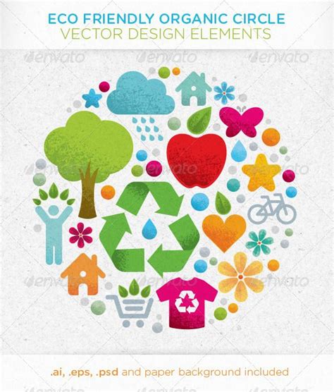 The Eco Friendly Organic Circle With Icons And Symbols Miscellaneous