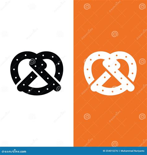 Logotipo Del Icono Del Vector Pretzel En Estilo Glifo Ilustración Del