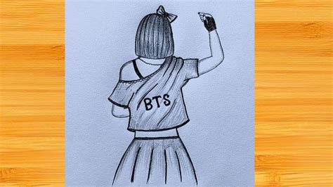 Bts Army Girl Drawing Bts Army Girl Drawing Easy Step By 48 Off