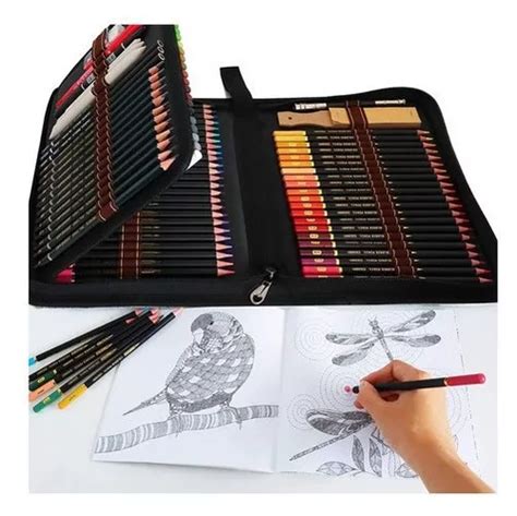 Set 98 Lápices Dibujo Colores Y Estuche Profesional Artista Cuotas