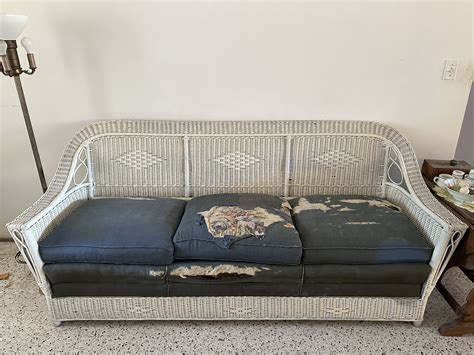 Indoor Wicker Sleeper Sofa Baci Living Room