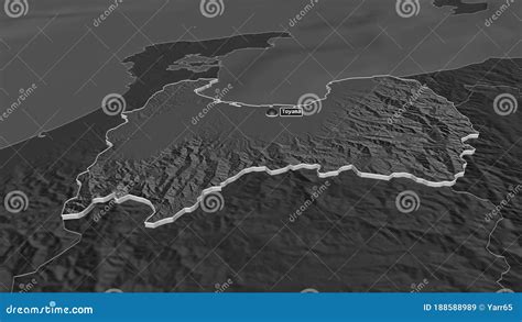 Toyama Japan Extruded With Capital Bilevel Stock Illustration