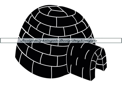 Igloo Clip Art Black And White