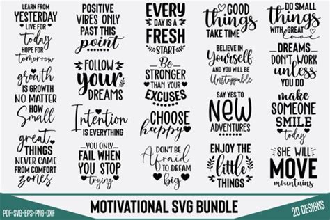 Motivational Svg Bundle Graphic By Teeking124 · Creative Fabrica