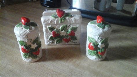 Strawberry Napkin Holder And Salt And Pepper Shakers Strawberry