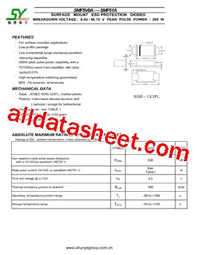 SMF12A Datasheet PDF Shunye Enterprise