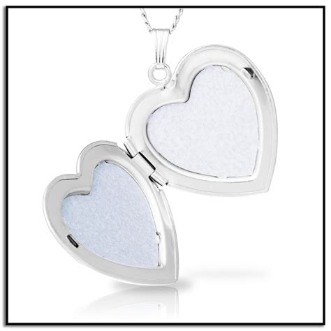 Sterling Silver Polished Heart Locket Necklace Amazon Ca Jewelry