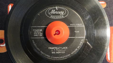 The Big Bopper Chantilly Lace Vinyl Rpm Youtube