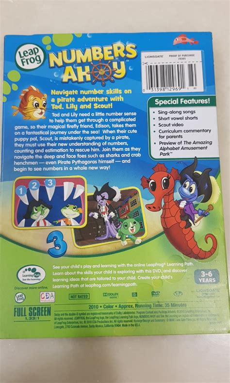 Leapfrog Numbers Ahoy Dvd Hobbies And Toys Music And Media Cds And Dvds On