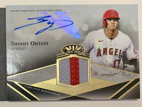 【バットの】 5枚限定 大谷翔平直筆サイン入り 2022 Topps Tier One ットレリッ