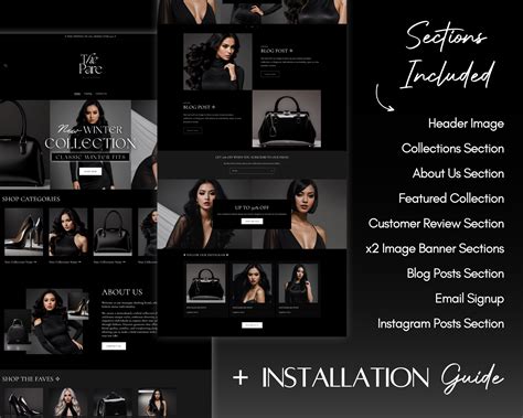 Shopify Website Template | Dark Luxury – BeverlyTemplates