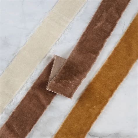 Hotsale Handmade Rough Edge Velvet Ribbon Handmade Frayed Raw Silk