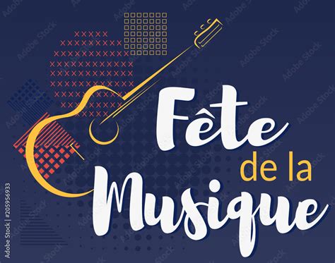 Fete De La Musique Music Festival In French Vector Illustration