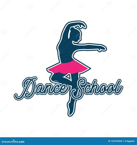 Dance Logo for Dance School or Dance Studio Isolated on White ...