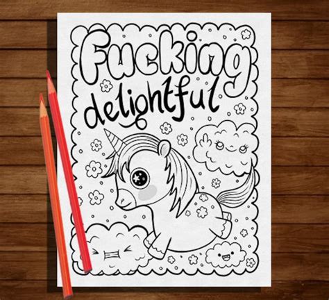 Sweary Coloring Book Calm The Fuck Down Sweary Coloring Book Etsy