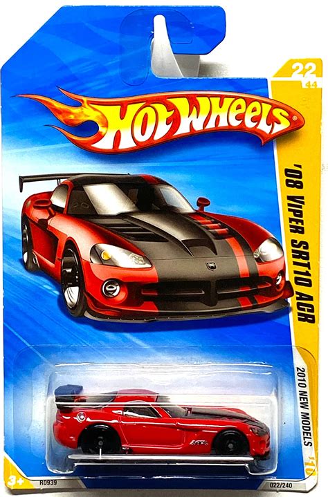 Amazon Hot Wheels 2010 22 New Models Red 08 Viper SRT10 ACR 1 64 Scale Toys Games