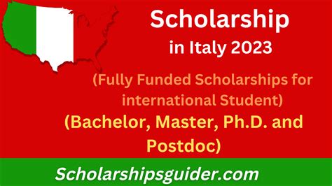 Scholarship in Italy 2024-2025 | Fully Funded