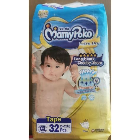 MamyPoko Extra Dry Tape XXL 32 Pcs Shopee Malaysia