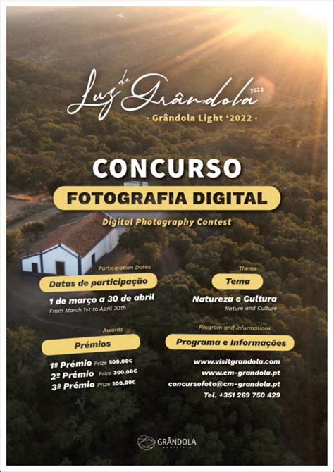 Município de Grândola promove Concurso de fotografia digital Cultura