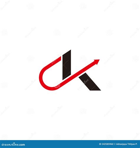 Letter Ck Loop Arrow Motion Fast Geometric Logo Vector Stock Vector