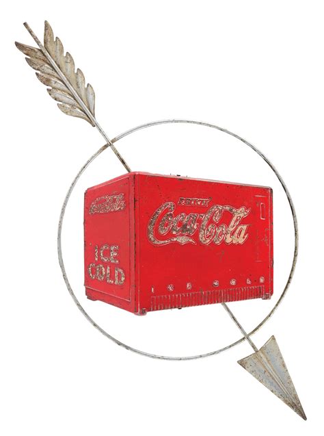 Lot Detail Coca Cola Ice Cold Arrow Sign