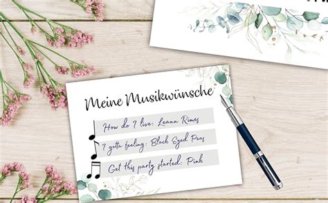 Eummel Musikwunschkarten Hochzeit Musikwunsch Dj Karten