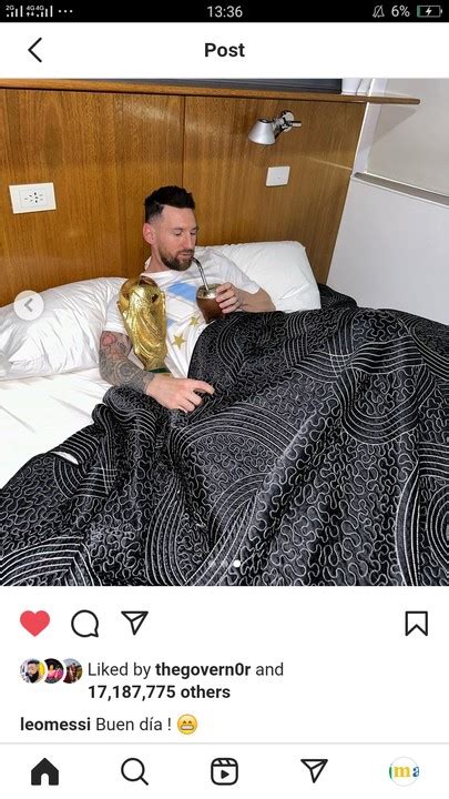 Lionel Messi Sleeping With The World Cup Garner 17 Millions Likes In One Hour - Sports - Nigeria