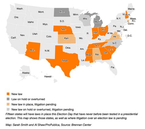 Voter Id Laws Map Institute For Local Self Reliance