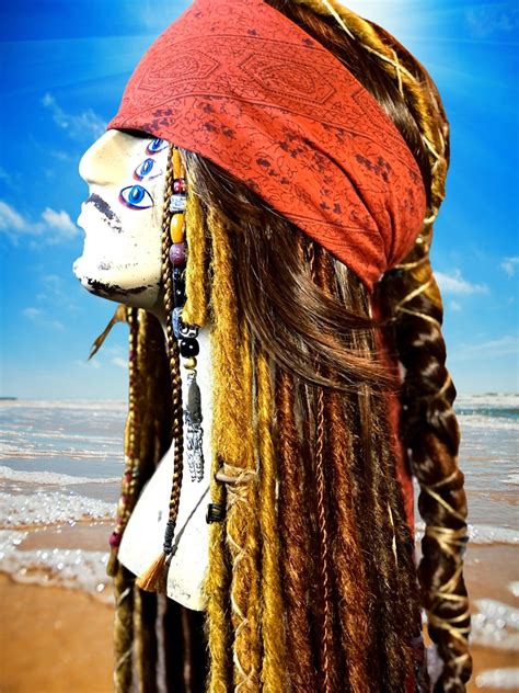 Realistic Captain Jack Sparrow Wig New Video Etsy