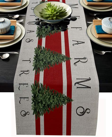 Amazon Bringmehome Linen Burlap Table Runner Christmas Kitchen