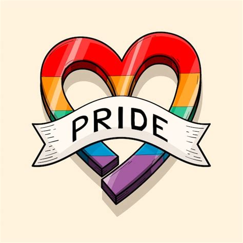 Free Vector Hand Drawn Pride Month Lgbt Logo Template