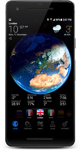 D Earth Pro Local Weather Forecast Rain Radar For Android Apk