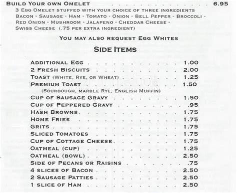 Menu At Buttermilk Cafe Bedford