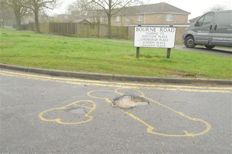 Penis Painted Potholes Cambridgeshire Live