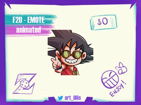 Goku Animated Version Twitch Emote F2u Lilliss Ko Fi Shop Ko