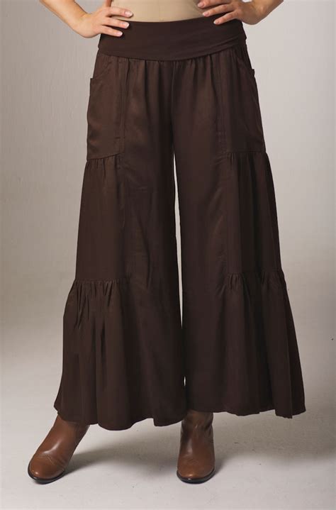 Long Brown Gaucho Style Pant Ann N Eve Collection