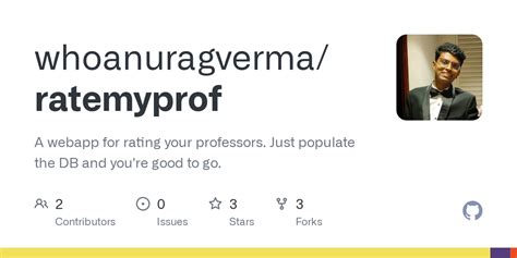 GitHub - whoanuragverma/ratemyprof: A webapp for rating your professors