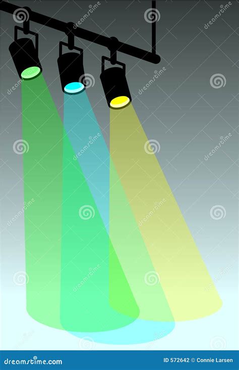 Stage Lights-Cool Colors stock illustration. Illustration of lights - 572642