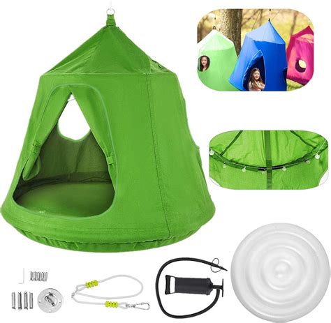 VEVOR Hanging Tree Tent 46 H x 43.4 Diam Hanging Tree House Tent with ...