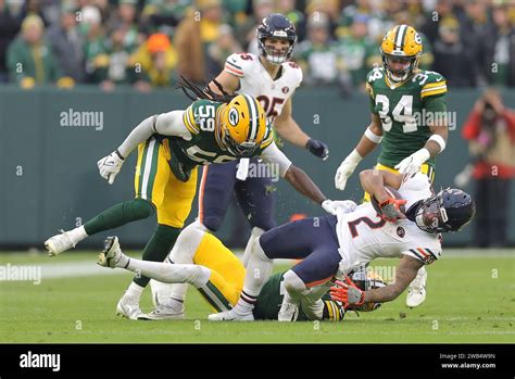 Chicago Bears Wide Receiver Dj Moore 2 Is Tackled During An Nfl