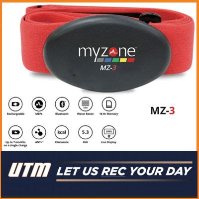 MyZone MZ 3 Physical Activity Chest Strap Heart Rate Monitor Atelier