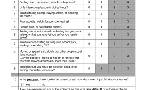 Phq 9 Form Pdf Printable For Teens Fill Online Printable Fillable Blank Pdffiller Otosection