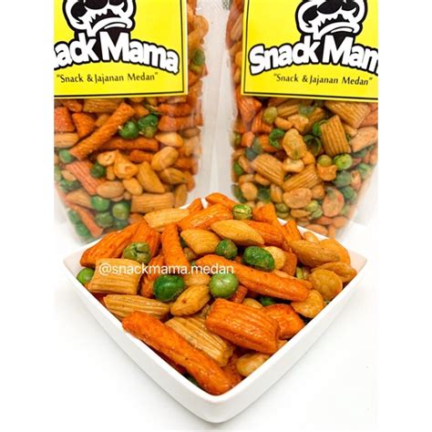 Jual Kacang Campur 250gr Mixed Nuts Snackmama Shopee Indonesia