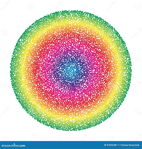 Bright Abstract Circle In Rainbow Colors Stock Vector Illustration Of