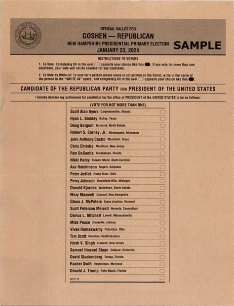 Republican Sample Ballot 2024 Linet Phaedra