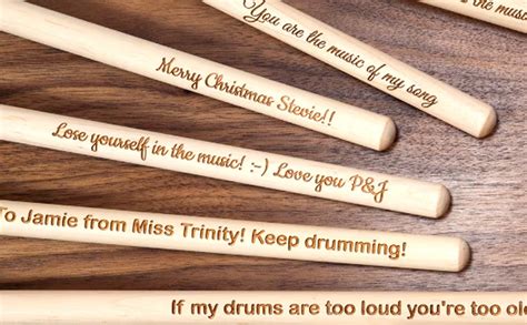 Amazon Personalized Drumsticks Custom Engraved A Maple Drum