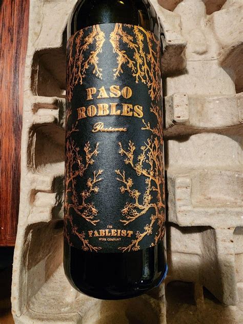 2022 The Fableist Wine Company Paso Robles Preserve Usa California