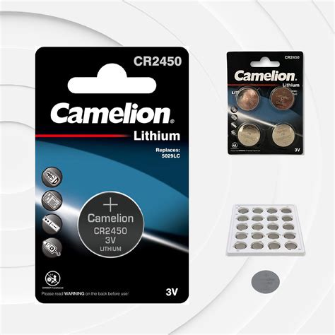 Camelion CR2450 3V Lithium Primary Coin Cell Battery (Three Packaging ...