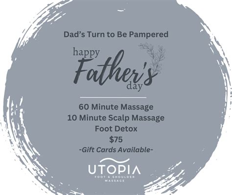 It’s Dad S Turn To Be Pampered Father’s Day Special At Utopia Foot And Shoulder Massage