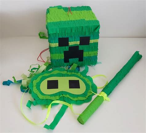 Creeper Pinata Minecraft Inspired Piniata Minecraft Theme Party